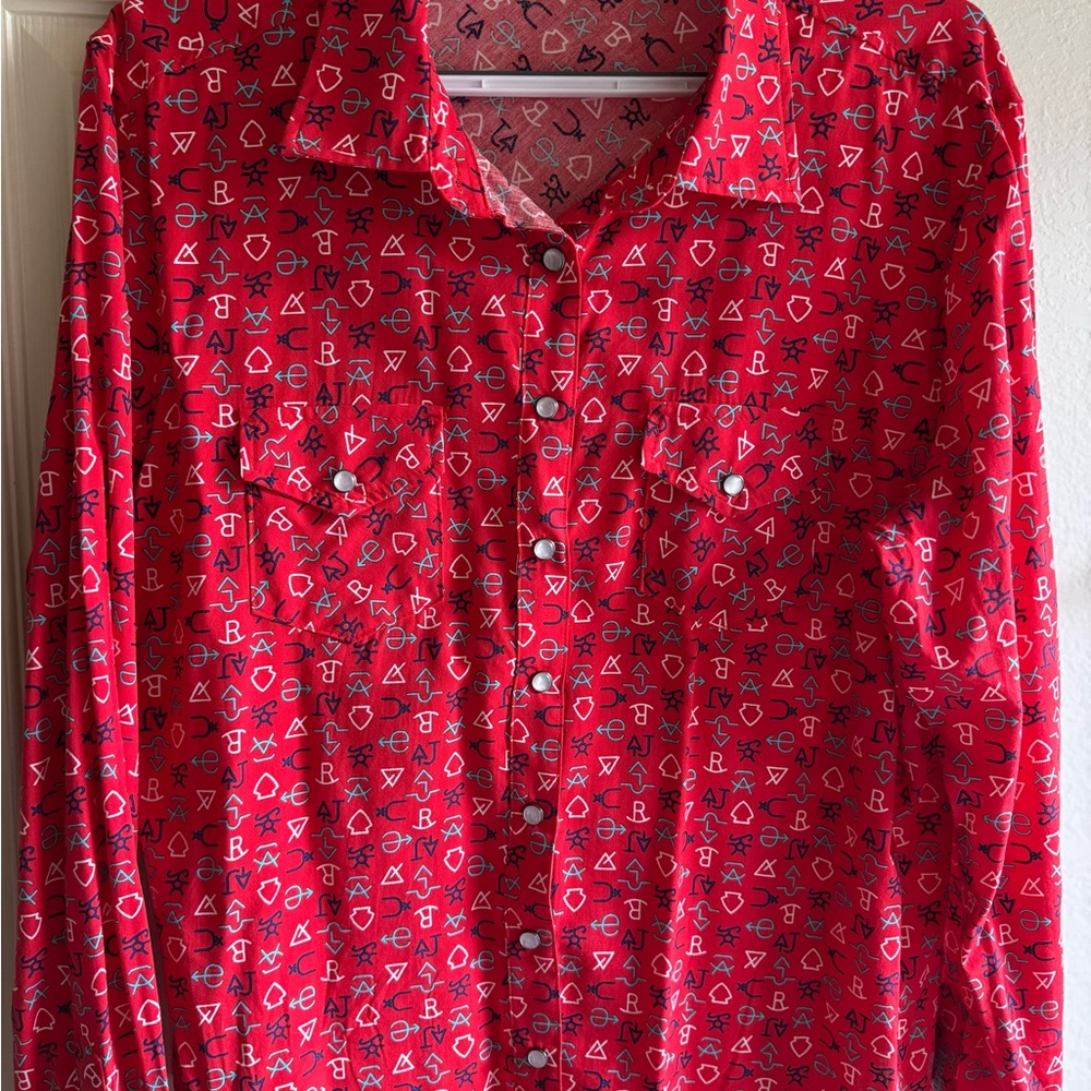 Cruel Denim Women’s pearl snap shirt Size Large